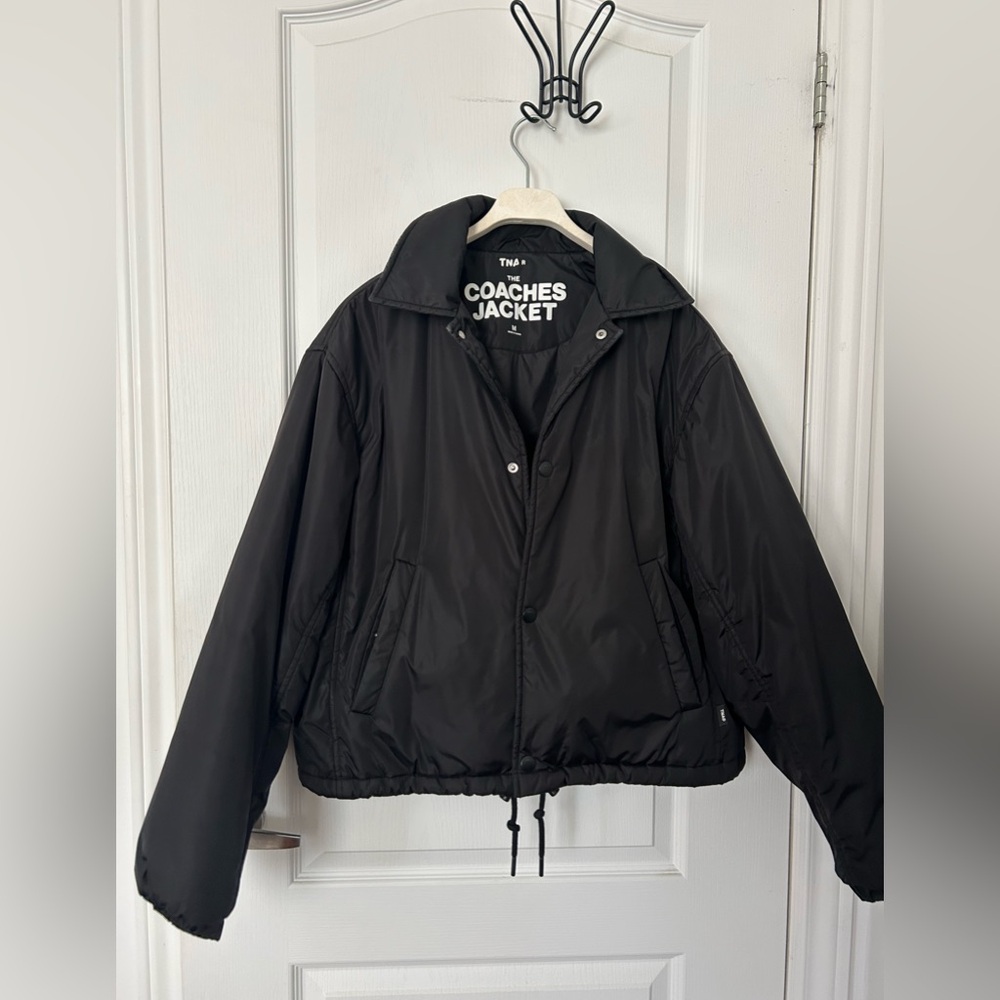 Aritzia TNA Coaches Jacket - Black Bomber